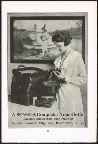 1910s Antique Vintage Seneca Camera Photo Print Ad B