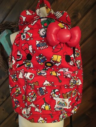 2014 Hello Kitty Con 40th Anniversary Loungefly Red Backpack Ltd Ed Guc
