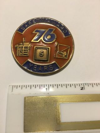 Vintage Union 76 5yr Medallion