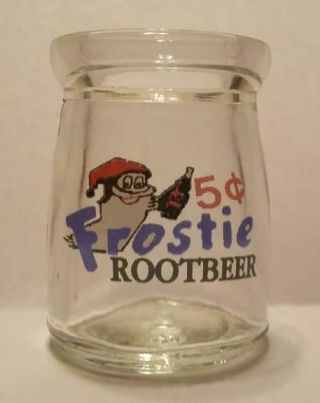 Great Frostie Rootbeer Advertising 1/2 Oz Glass Dairy Creamer