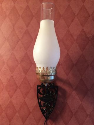 Vintage 1960s Grain Belt Beer Wall Mount Lamp Light W/chimney