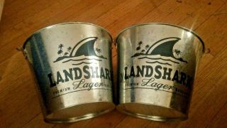 Landshark Lager And Busch Beer Bucket 2 Pack.
