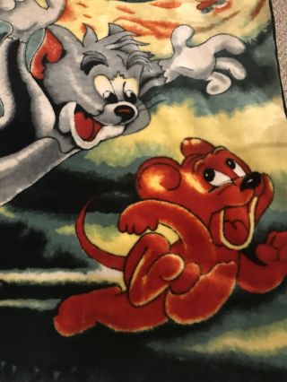 Rare Tom & Jerry Shilon Acreel Blanket 165 X 225 Cm Htf Gorgeous Bed Comforter