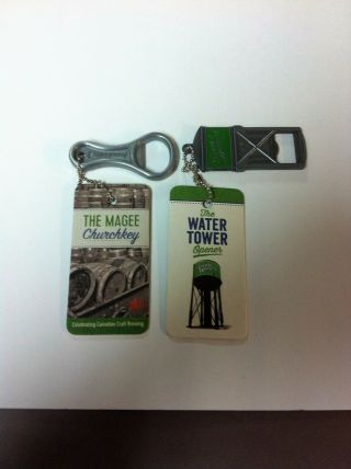 Steam Whistle Brewery Bottle Openers (2) 2015 & 2016 On Card