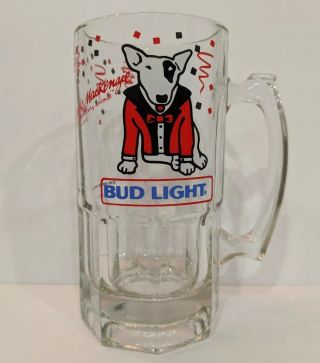 Vintage Bud Light 1987 Spuds Mackenzie Glass Bud Light Beer Pitcher Glass