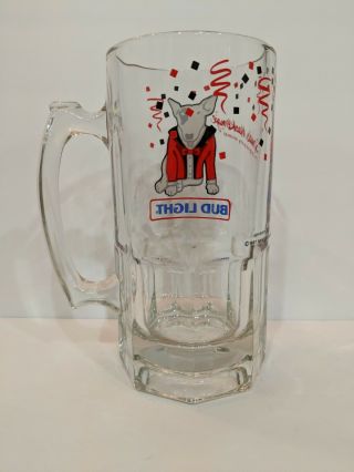 Vintage Bud Light 1987 Spuds Mackenzie Glass Bud Light Beer Pitcher Glass 2