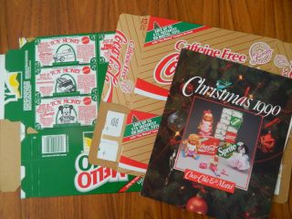 Coca - Cola 1990 Christmas Press Kit Announcing Tie - In With Mattel With Packaging