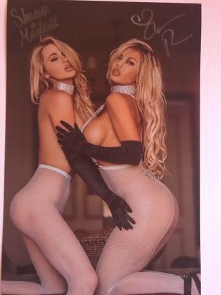 Autographed Poster Playboy Models Andrea Prince & Sherra Michelle