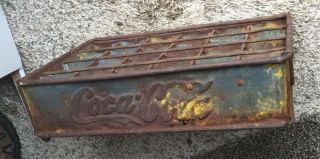 Antique Metal Coca Cola & Squeeze Soda Bottle Case 1903 Oklahoma City