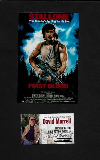 David Morrell - First Blood / Rambo Author - Hand Signed Business Card