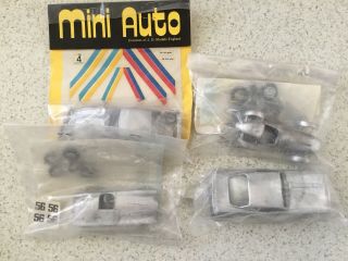 Four 1/43 White Metal Kits Bmw 3.  2 Litre Csl,  Ferrari Tipo 159 And Two Others