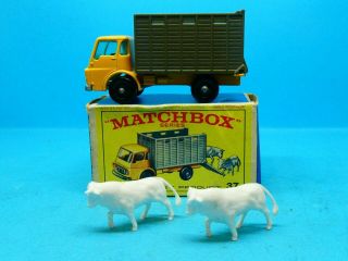 C1960s Matchbox Lesney Cattle Truck Diecast Toy Model Truck No 37