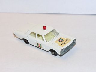 Vintage Matchbox Lesney 55 59 Ford Galaxie Police Black Light Special