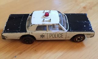 Vintage Hot Wheels Redline 1969 Custom Police Cruiser White Us 1