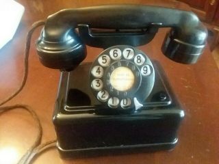 Vintage Swedish / Ericsson Telephone,  Metal Body,  Bakelite Handset,
