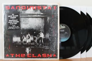 The Clash Sandinista 3xlp (epic E3x - 37037,  Orig 1980) Vg,  In Shrink,  Poster