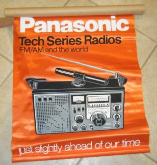 Vintage Technics Radio Store Advertising Sign/banner Panasonic 1970 