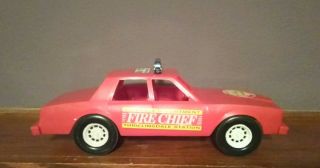 Vintage Processed Plastics Fire Chief Car (, all stickers intact) 4