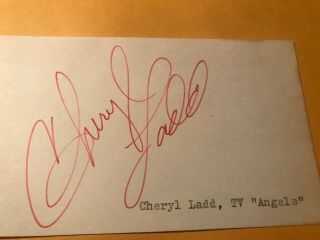Cheryl Ladd Autograph,  Actress,  “charlie’s Angels”