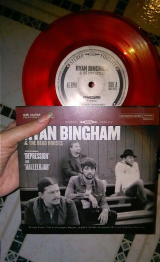 Le Rare Ryan Bingham & The Dead Horses Promo 7 " Lp Junky Star 451/500 Red Vinyl