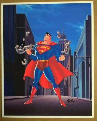 Superman The Animated Series Giclee Print Signed Animation Cel Justice League