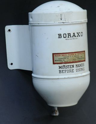 Vintage White Boraxo Powdered Hand Soap Dispenser Service Station Item 2