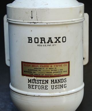 Vintage White Boraxo Powdered Hand Soap Dispenser Service Station Item 3