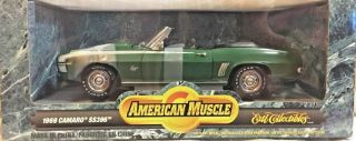 1969 Chevrolet Chevy Camaro Ss 396 Ertl American Muscle 1:18 Metal Diecast Model