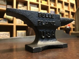 Vintage Mini Anvil Belle Planes Kansas Casting Cast Iron Salesman Sample Jeweler