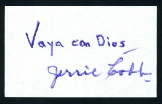 Jerrie Cobb Aviation Record Women Pioneer Hall Of Fame Signed 3x5 Card C15668
