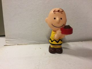 Vintage United Feature Syndicate Peanuts Charlie Brown Rubber 5 1/2 " Toy