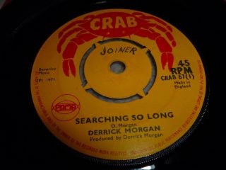 Derrick Morgan - Searching So Long Vinyl 7 " Reggae Crab Listen