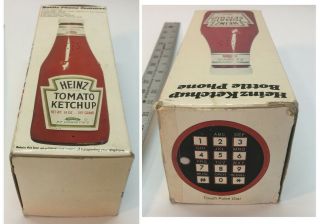 Vintage Heinz Ketchup Bottle Phone 1984 w papers catsup telephone 3