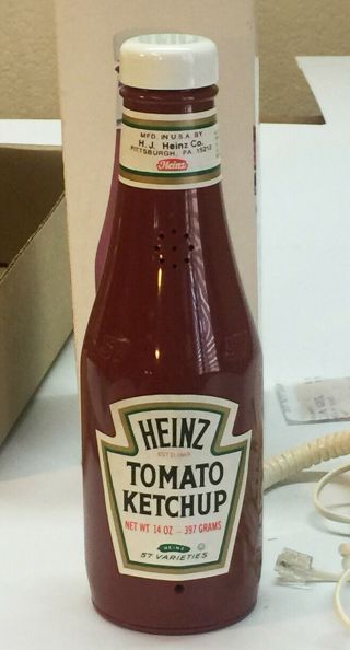Vintage Heinz Ketchup Bottle Phone 1984 w papers catsup telephone 5