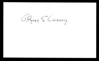 Glynn Lunney Nasa Gemini & Apollo Program Flight Director Signed 3x5 Card C15693