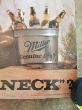 (VTG) miller mgd beer sexy cowboy girl & boots bar poster man cave game room 3