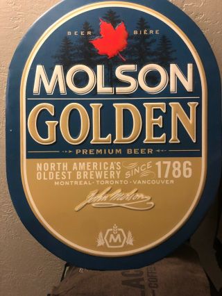 Molson Beer Tin Sign Large