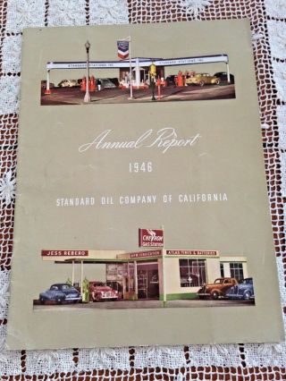 Vintage 1946 Standard Oil Of California Chevron Annual Report