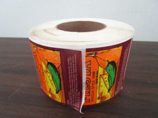 VINTAGE NOS FIESTA MEXICAN STYLE HAM GROCERY STORE LABEL STICKER ROLL 4