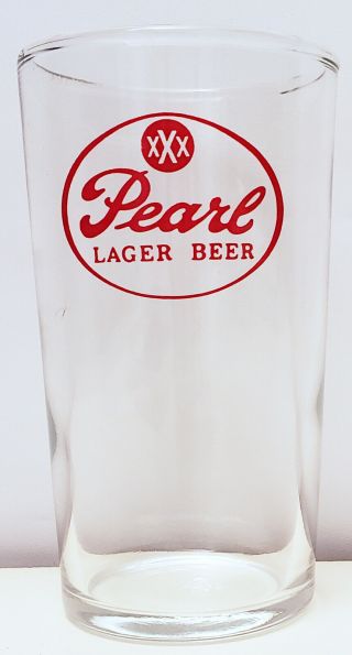 Exc 1950s - 1960s Old Logo San Antonio Texas Pearl Beer 8 Oz.  Glass