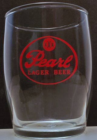 EXC 1950s - 1960s Old Logo San Antonio Texas Pearl Beer 6 oz.  Glass 2