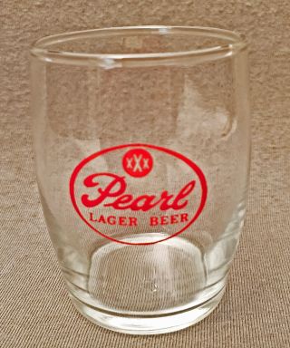 EXC 1950s - 1960s Old Logo San Antonio Texas Pearl Beer 6 oz.  Glass 3