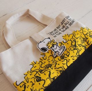 PEANUTS Patch lunch bag Woodstock Snoopy f/s from Japan 7
