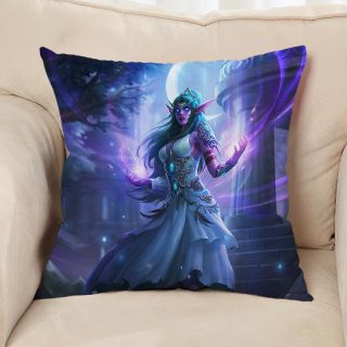 World Of Warcraft Night Elf 15.  7x15.  7 Inch Double Side Sofa Pillow Cushion