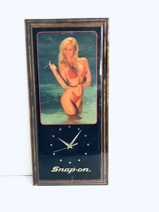 Vintage Snap - On Tools Wall Clock " Girl In Red Bikini "