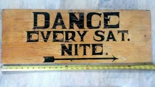 Antique Vintage Wood Hand Painted Sign 50 