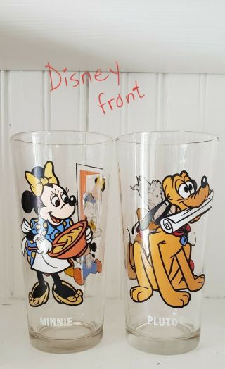 9 Vintage CARTOON GLASSES,  Disney & Warner Bros,  Pepsi /Arby ' s Collector ' s 2