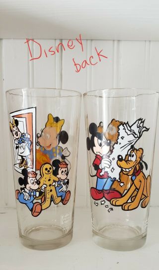 9 Vintage CARTOON GLASSES,  Disney & Warner Bros,  Pepsi /Arby ' s Collector ' s 3