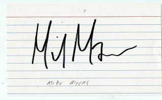 Mike Myers Actor / Comedian Vintage Signed Card