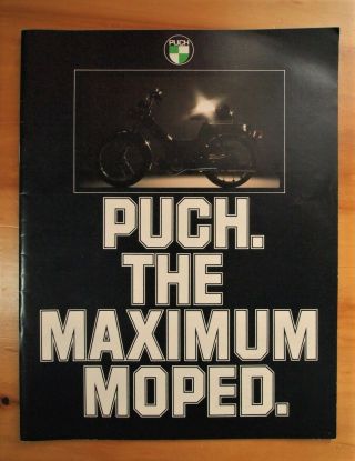 Puch Maximum Moped 1977 Sales Brochure Maxi Art Scooter Collectible